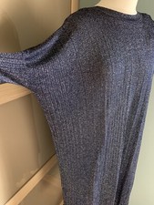 Diesel Blue Lurex Oversized Shift Dress Size XS