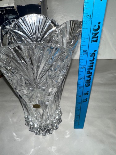 Vtg. JG Durand Vase Vincennes Crystal Cristal D'Arques Star Arch Fan Design 12" - Picture 5 of 9