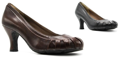 NEW WOMEN HUSH PUPPIES ROSEMORE BLACK OR BROWN LEATHER HEEL PUMP COMFORT SHOES