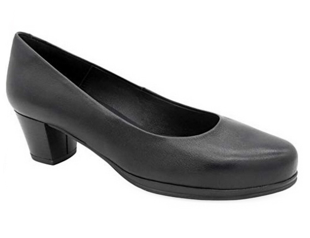 zapatos piel 35 UE tacón 5cm Desiree 1050 negro Confort Flex Hecho en España
