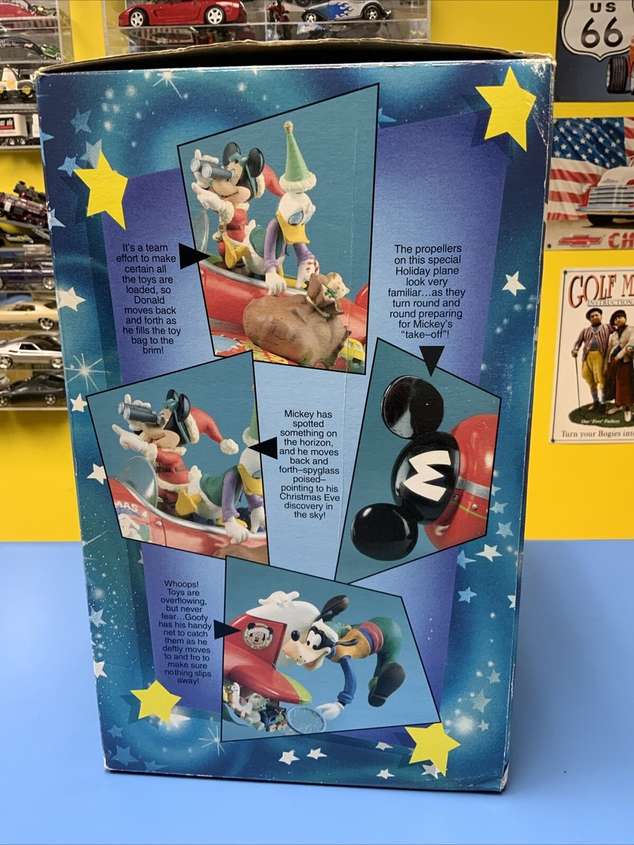 ENESCO MICKEYS CHRISTMAS DELIVERY AIRPLANE VINTAGE Music Mickey