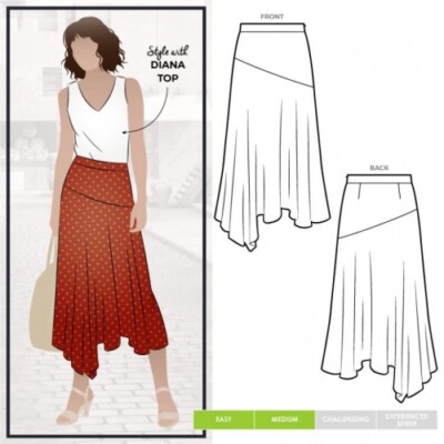 Style Arc Schnittmuster Canterbury Rock Damen Größen 4-16