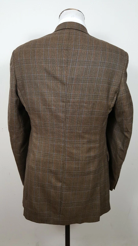 Hart Schaffner Marx Multicolor Windowpane  Wool side vented sport coat 42L Slim  - Image 4 of 4