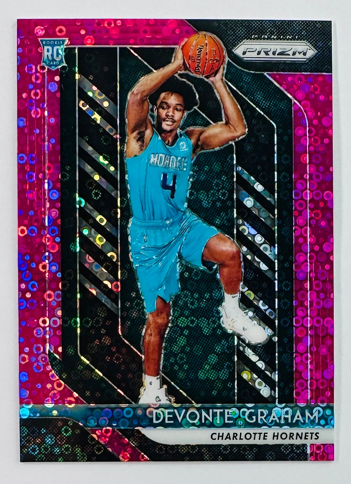 2018-19 Panini Prizm Devonte' Graham Fast Break Pink Disco /50 RC Rookie #288