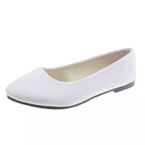 DamenFlachpumpen Wildleder Ballett Ballerina Braut Schuhe Sandalen Größe Slip On - Bild 36 von 104