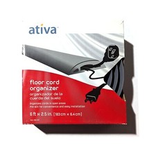 Ativa Floor Cord Organizer 6Ft Grey 284-410 NEW