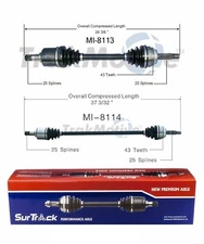 For Mitsubishi Lancer FWD ES SE 2.0L Pair of Front CV Axle Shafts SurTrack Set