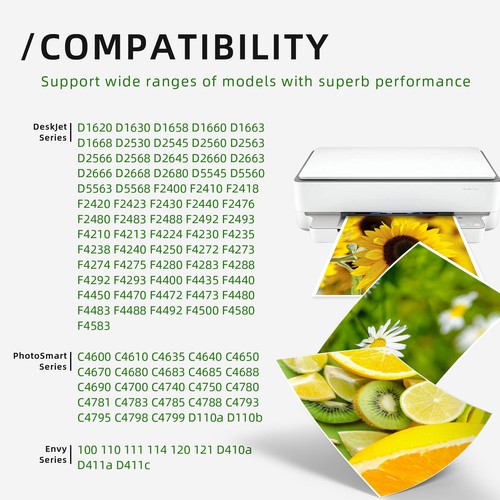 2 Pack 60XL Ink Cartridge Combo for HP DeskJet F4480 F4440 D2660 F4275 F4280 Let - Picture 2 of 6