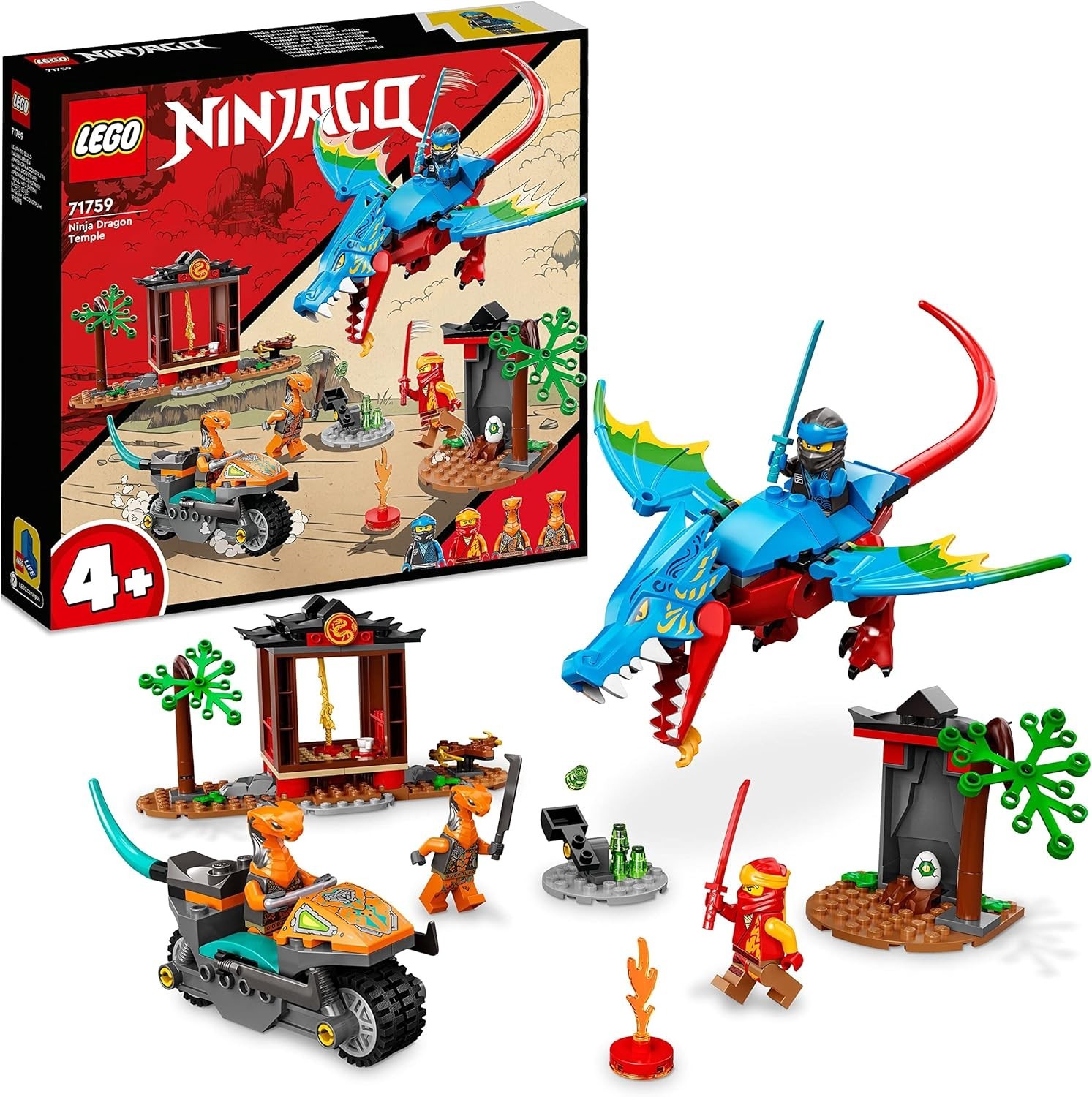 LEGO Ninjago Le Temple du Dragon 71759, idéal pour animer les après-midis jeux des enfants