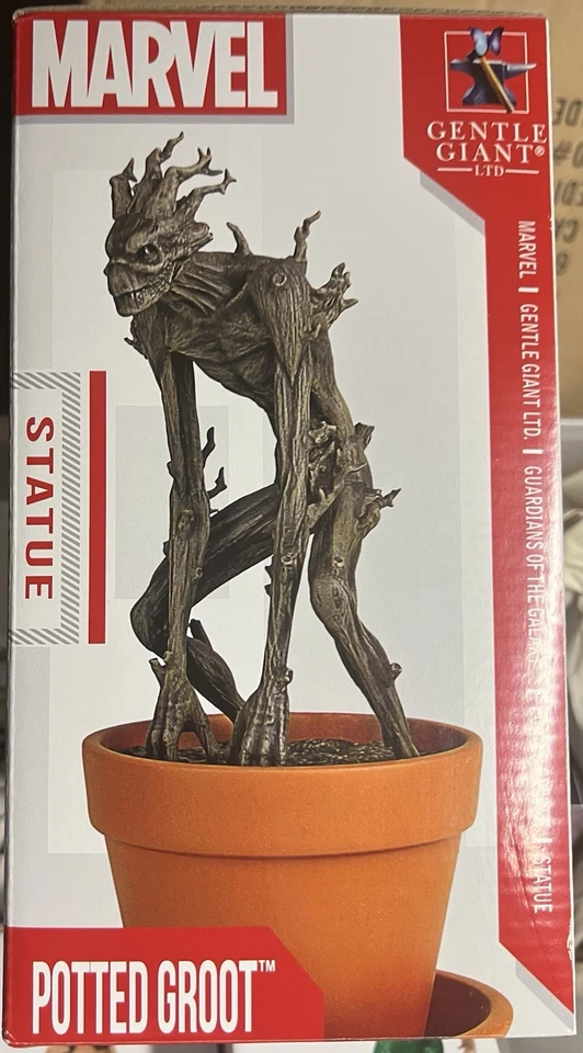 Gentle Giant Marvel Guardianes de la Galaxia Potted Groot 2014 Estatua de Vacaciones Nueva Foto 2 de 4