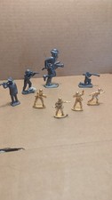 Lot of Vintage Metal Toy Soldiers lot of 8 different sizes and metals