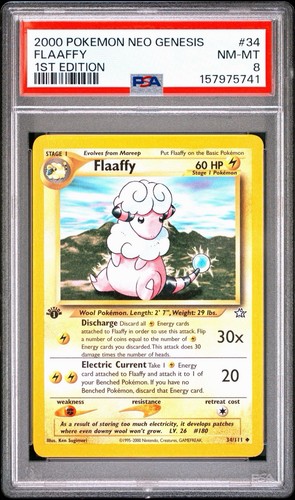 Flaaffy (1st Edition) graded PSA 8 for sale on eBay
