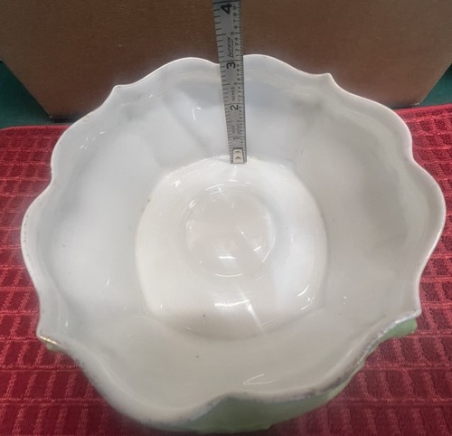 Antique RS Prussia Footed Serving Bowl, 6” Diameter - Picture 9 of 9