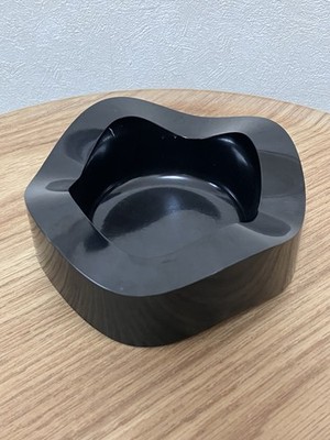 Helit Sinus Stackable Ashtray Designed by Walter Zeischegg Black  Made inGermany