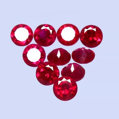 2pc Natural Pigeon Blood Ruby 5x5mm Round Shape  Gemstones ,