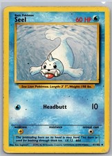 Seel 41/102 Uncommon Base Set Unlimited Pokemon Heavily Played