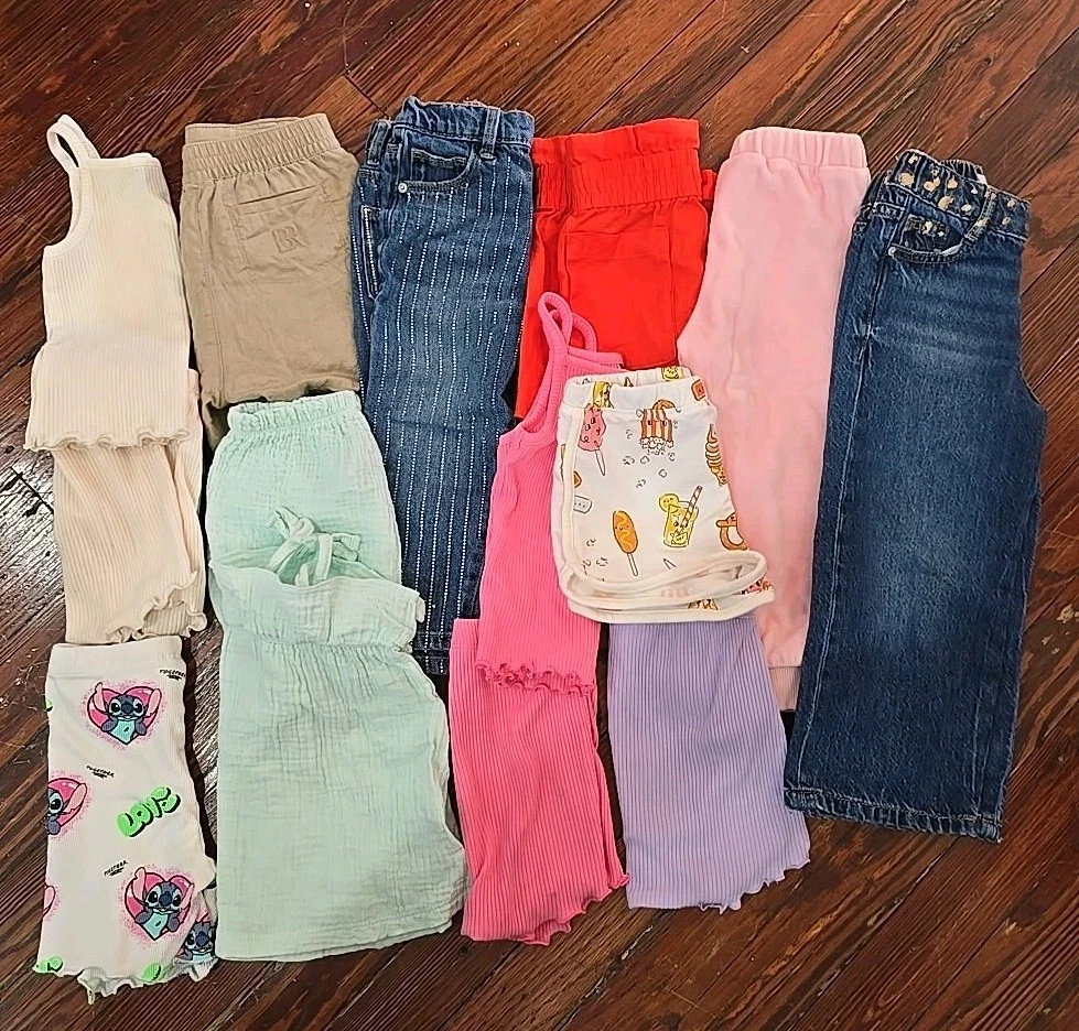 Toddler Clothes Bundle 14 Pcs 18-24 MOS Carter's Pants Tops Shorts Zara