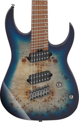 Ibanez RGMS7PB Multi-Scale 7-String E/G, Jatoba FB, Cosmic Blue Starburst