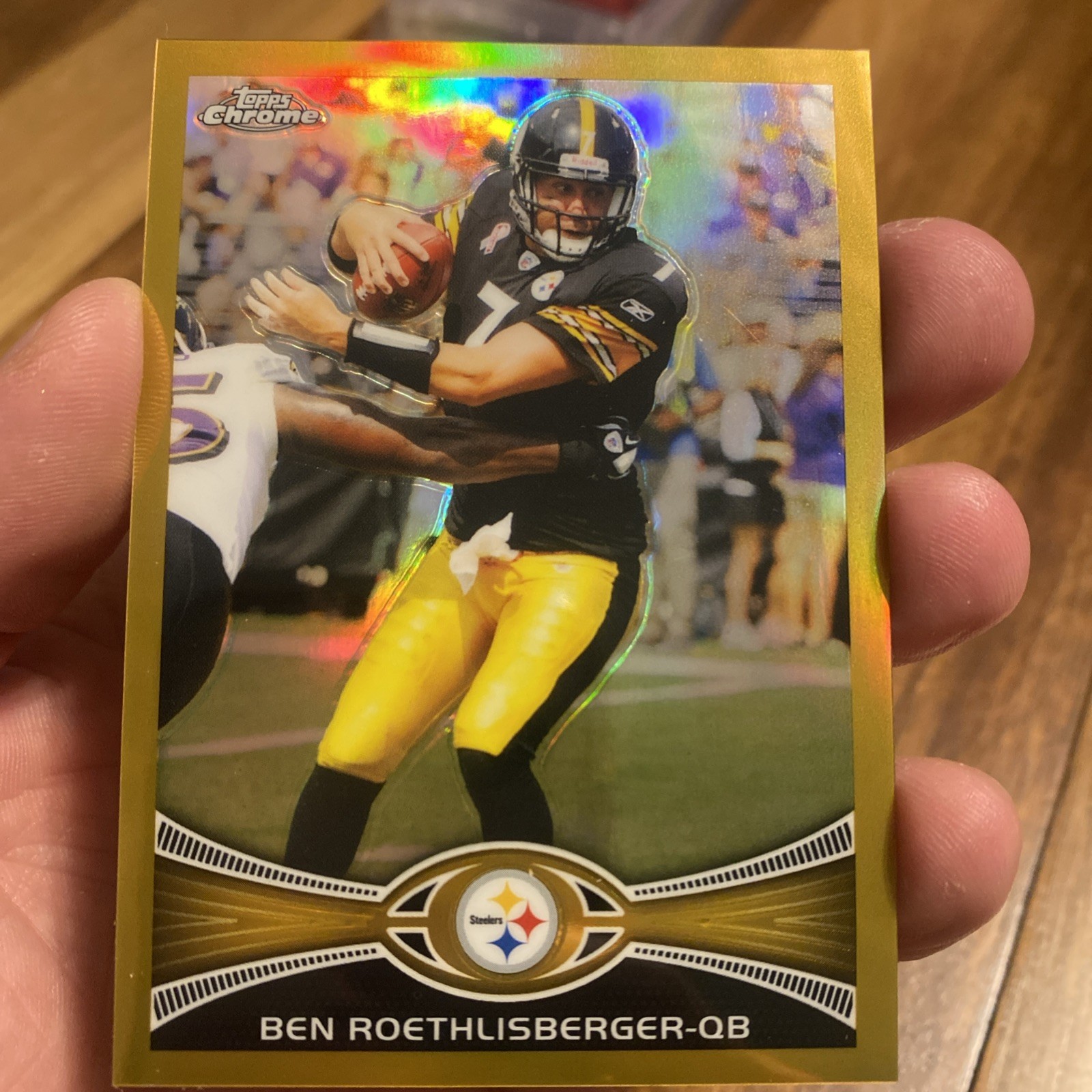 2012 Topps Chrome Ben Roethlisberger Gold Refractor/50 Jersey Number 7/50 1/1