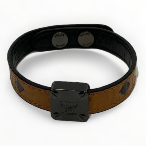 MCM Bracelet Leather Men's Authentic 1855