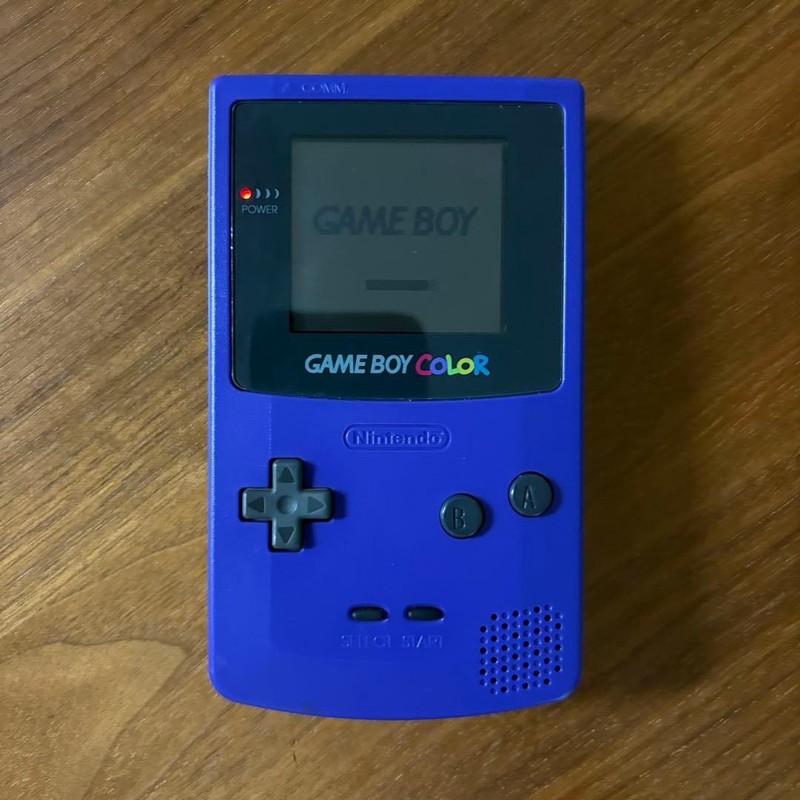 Nintendo Game Boy Color Purple Console w/ Dr. Mario & Zelda Cartridges Used