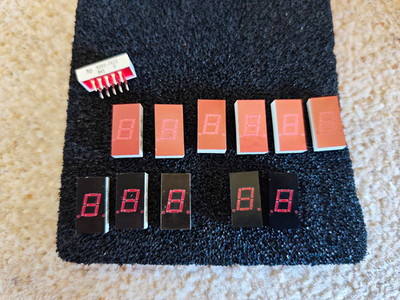 12x HP Hewlett Packard 5082 Vintage LED Displays NOS Tested / Funktionsgeprüft