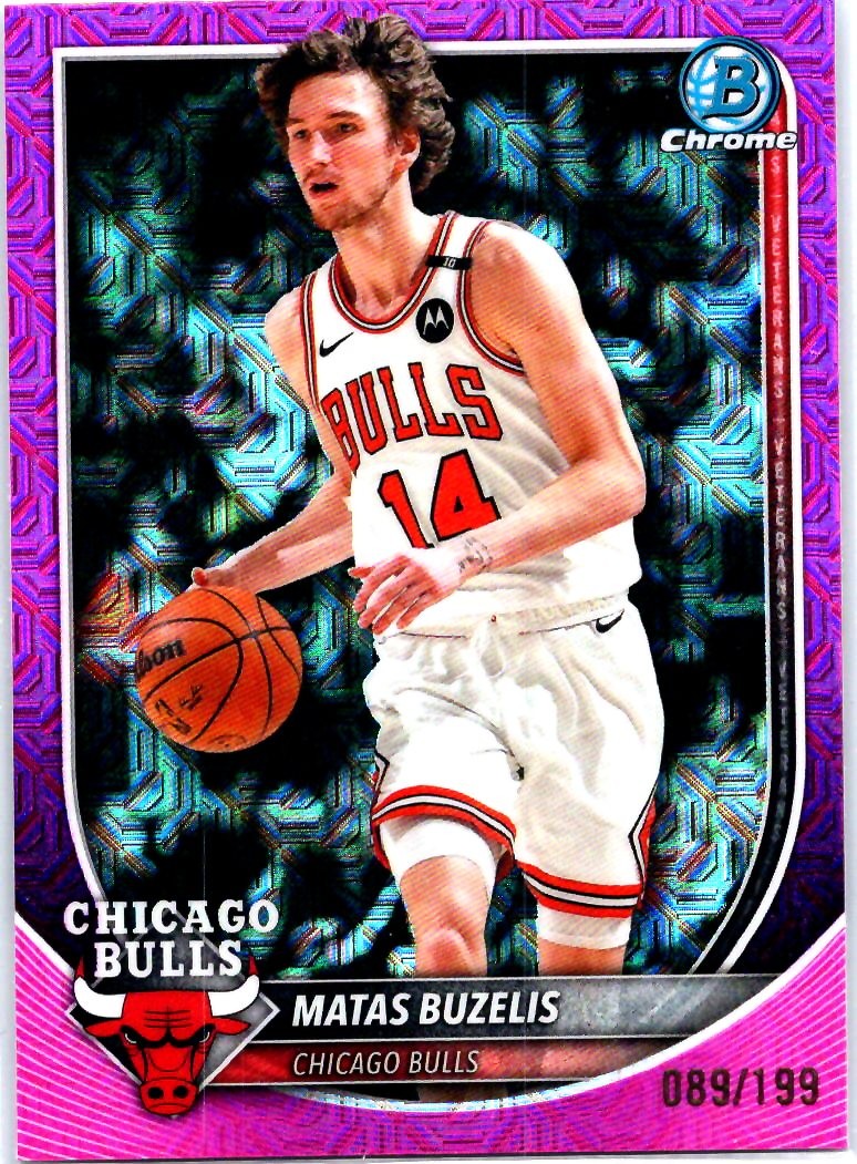 2025-26 Bowman #BCV-73 Matas Buzelis Chrome Pink Mojo Refractor #/199