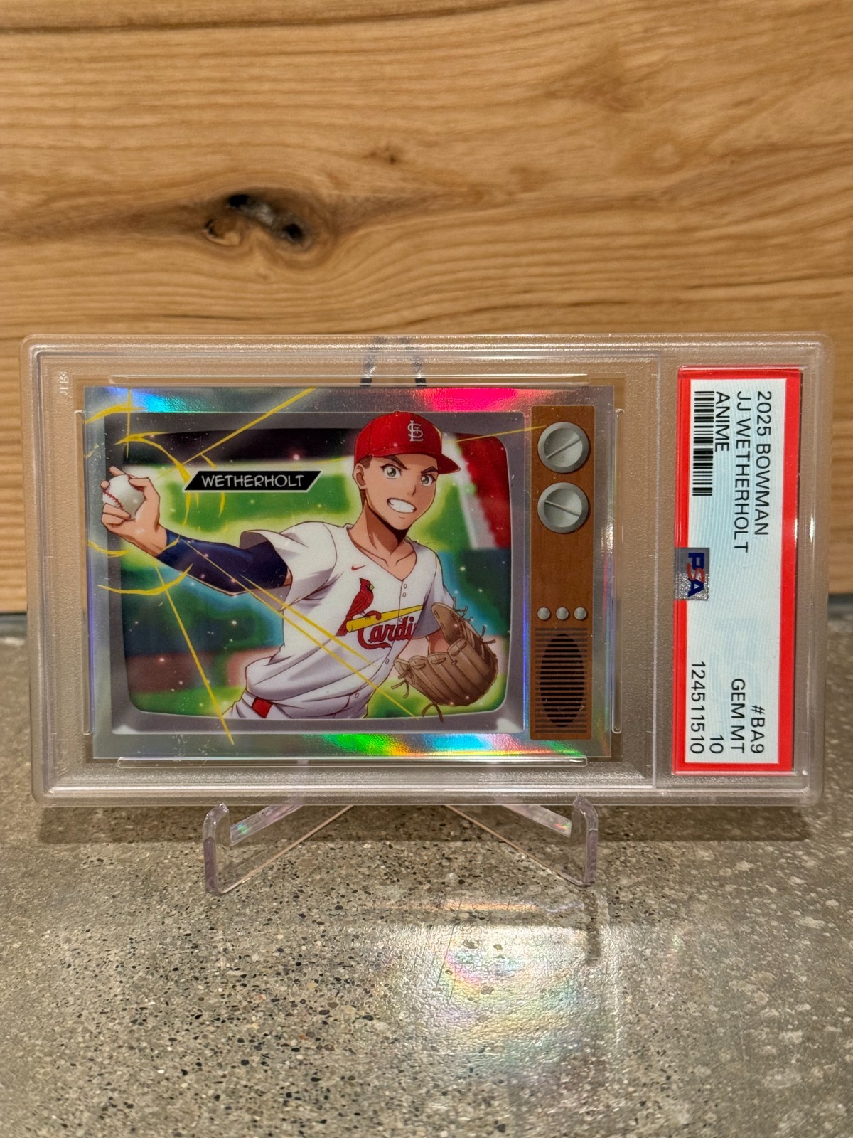 JJ WETHERHOLT 2025 BOWMAN CHROME ANIME #BA-9 SP PSA 10