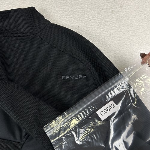 Spyder Pullover Jacket Mens XXL Black Half Zip Waffle Knit Stretch Outdoor - Picture 17 of 17
