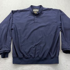 ZERO Restriction Golf Outerwear Pullover Windbreaker Men's Size L Navy Blue