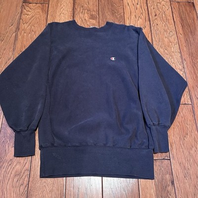 Vintage Champion Reverse Weave Warmup Sweatshirt Mens Large Blank Made In USA
