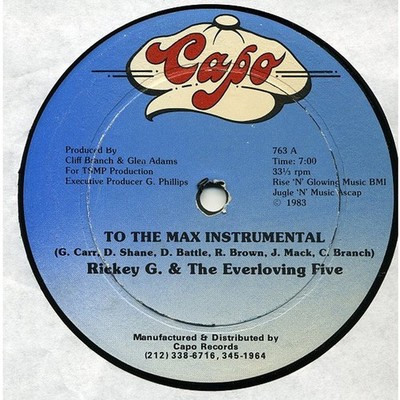 Rickey G. & The Everloving Five - To The Max (Vinyl 12'' - 1983 - US - Original)