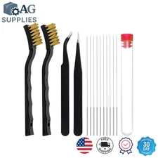 Multifunctional 3D Printer Nozzle Cleaning Kit - 10 Needles & Brushes Included