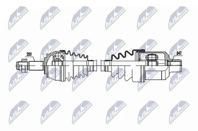 Original NTY drive shaft NPW-PL-182 for Opel