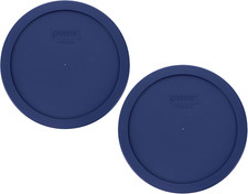 Pyrex 7402-PC 6/7-Cup Blue Food Storage Lid (2-Pack) - Made in USA