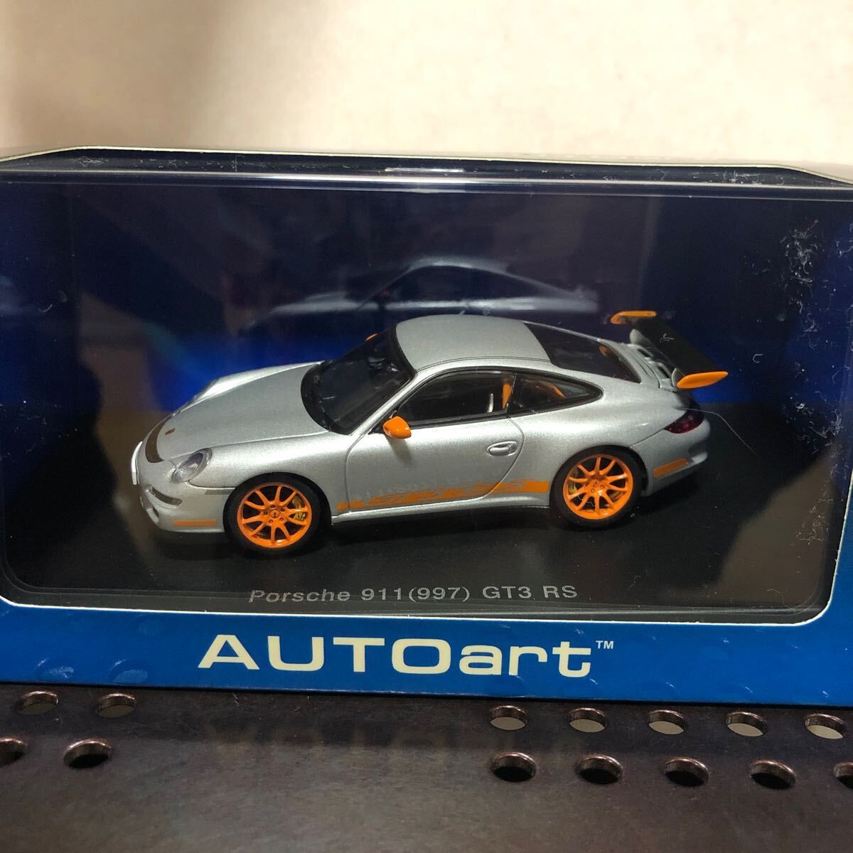 ミニカー AUTO art  PORSCHE  911 GT3 RS 330 1/43 Auto Art Porsche 911 997 Gt3 Rs Silver Minicar