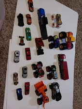Lot of 21 Hot Wheels Cars Monster Trucks Bus Race Cars And Others