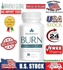 Bravenly BURN Blood Sugar & Metabolism Support 60 Capsules -New & Sealed Bottle!