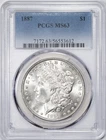 1887 PCGS MS63 Morgan Silver Dollar Philadelphia Mint Uncirculated BU+