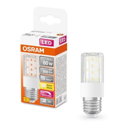 Osram LED Röhre T Slim 7,5W = 60W E27 klar 806lm 827 warmweiß 2700K 320° DIMMBAR