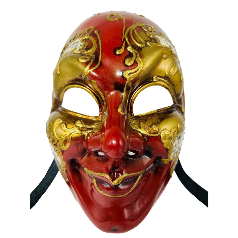 Máscara de mascarada italiana Laguna L'Atelier della Machera con diseño de nota musical  Foto 2 de 4