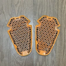 Icon D30 Ghost Elbow/Knee Armor Pads Riding Shirt Pants Jacket Pair Orange Black