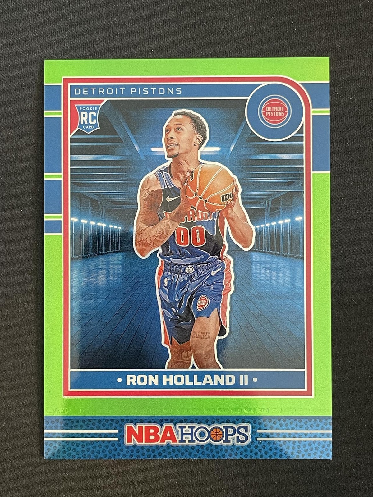 Ron Holland II 2024-25 Panini NBA Hoops Premium Lime Green 018/149 RC #235