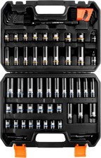 3/8 inch Drive 12 Point Socket Set 71 Piece,SAE(5/16-3/4in) and Metric(8-22mm...