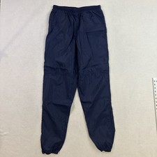 Vintage Nike Pants Mens Medium Blue Nylon Track Windbreaker Joggers 90s Swoosh