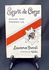 Esprit de Corps 1958 1st Edition Lawrence Durrell HC w/ Dust Jacket Vasiliu