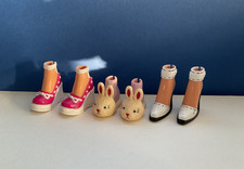 My scene getting ready barbie 3 COMPLETE PAIRS OF SHOES - Bunny Slippers, Heels