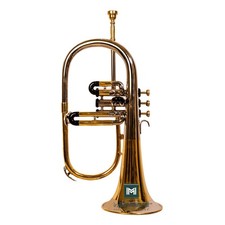 3 Valve Bb Flugelhorn, Brass Finish Mouthpiece  Case.