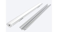 Profil Aluminiowy Z Kloszem Do TaśMy LED NarożNy KąTowy Srebrny 2M - Zestaw 5 La