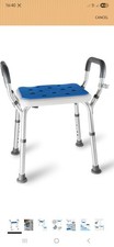 Shower Chair with Detachable Handrails 6 HeightAdjustable Bath Stool with Padded